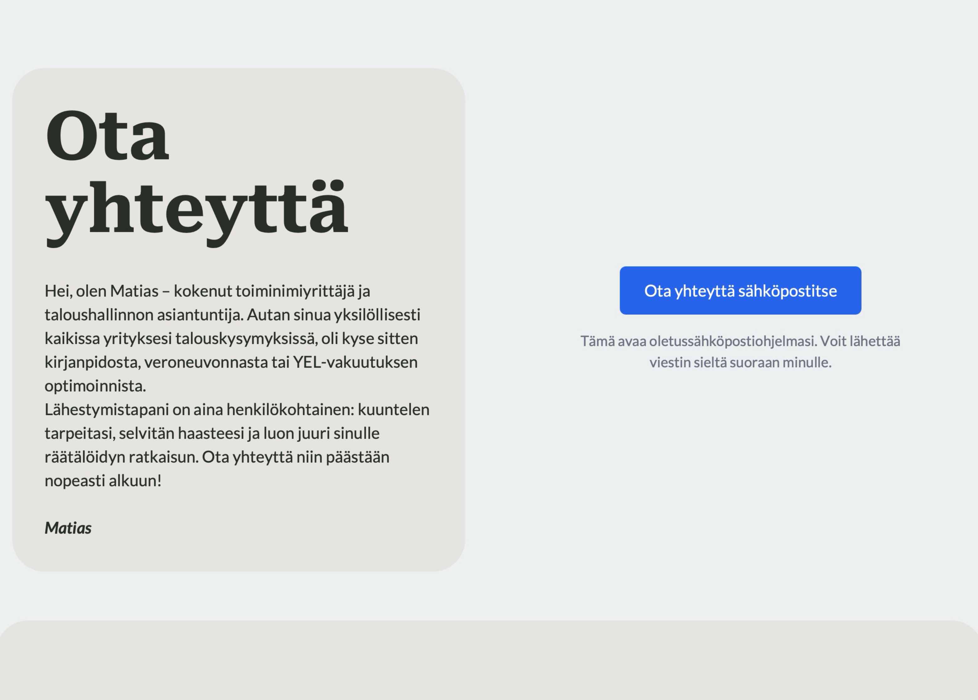 Ota yhteyttä
